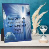 Plaque Photo Hébreux 13:8 (Côté)