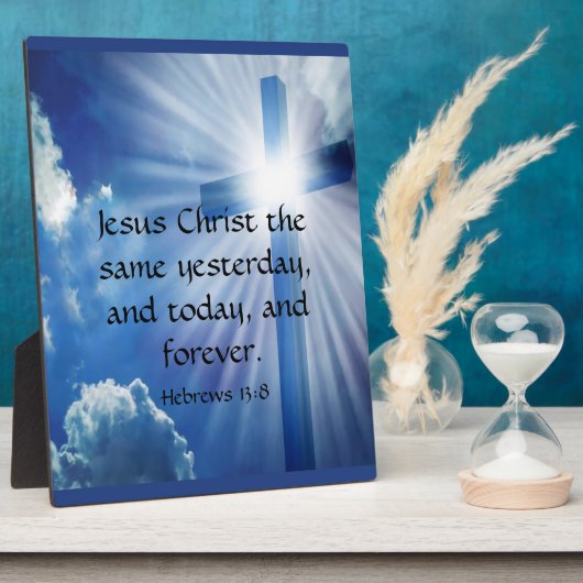 Plaque Photo Hébreux 13:8 (Côté)