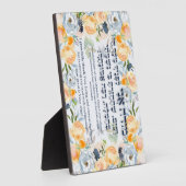 Plaque Photo Hebrew Modeh Ani Juif matin Gratitude prière (Côté)