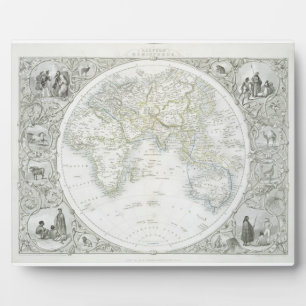 Plaque Photo hémisphères easters, from a series of World Maps p