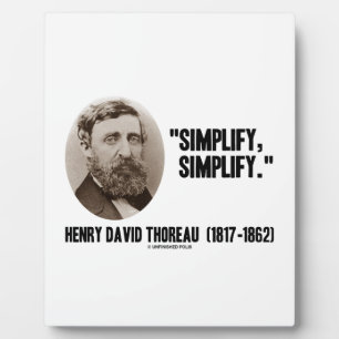 Plaque Photo Henry David Thoreau Simplifier la soumission