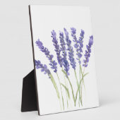 Plaque Photo Herbe de lavande florale botanique rustique élégan (Côté)