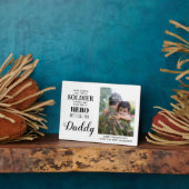 Plaque Photo Héros du soldat militaire papa Fête des pères de l (Côté)