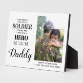Plaque Photo Héros du soldat militaire papa Fête des pères de l (Côté)