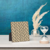 Plaque Photo Herringbone Wood Parquet Pattern (Insitu)