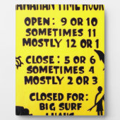 Plaque Photo heure hawaïenne (Devant)