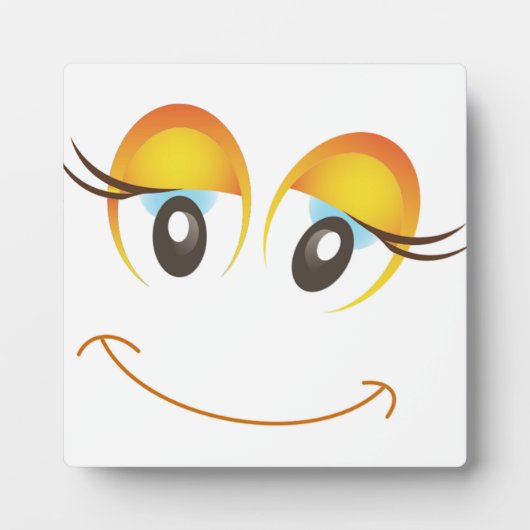 PLAQUE PHOTO HEUREUSE FILLE FACE (Devant)