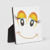 PLAQUE PHOTO HEUREUSE FILLE FACE (Recto)