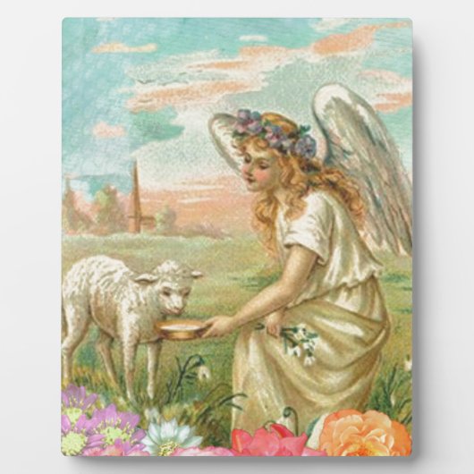 Plaque Photo heureux ange de pâques (Devant)