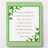 Plaque Photo Heureux Comme Shamrock Irlandais Blessing Tabletop (Devant)