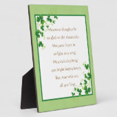 Plaque Photo Heureux Comme Shamrock Irlandais Blessing Tabletop (Côté)