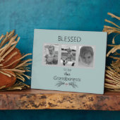 Plaque Photo Heureux d'être leurs grands-parents Multiphoto (Côté)