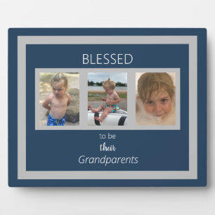 Plaque Photo Heureux d'être leurs grands-parents Photo Collage