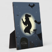 PLAQUE PHOTO "HEUREUX HALLOWEEN" WITCH (Côté)