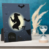 PLAQUE PHOTO "HEUREUX HALLOWEEN" WITCH (Côté)