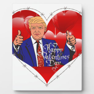 Plaque Photo heureux valentines day donald trump