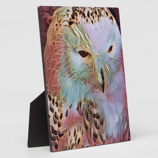 PLAQUE PHOTO HIBOU (Côté)