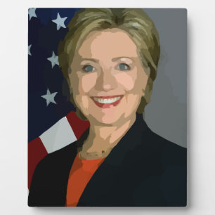 Plaque Photo hillary clinton
