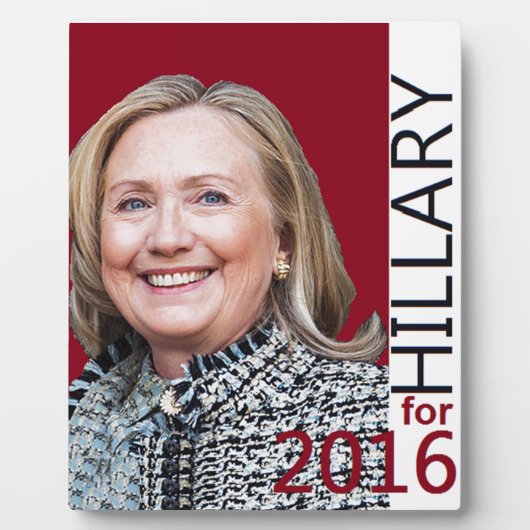 Plaque Photo Hillary Clinton 2016 (Devant)