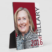 Plaque Photo Hillary Clinton 2016 (Côté)