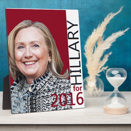 Plaque Photo Hillary Clinton 2016 (Côté)