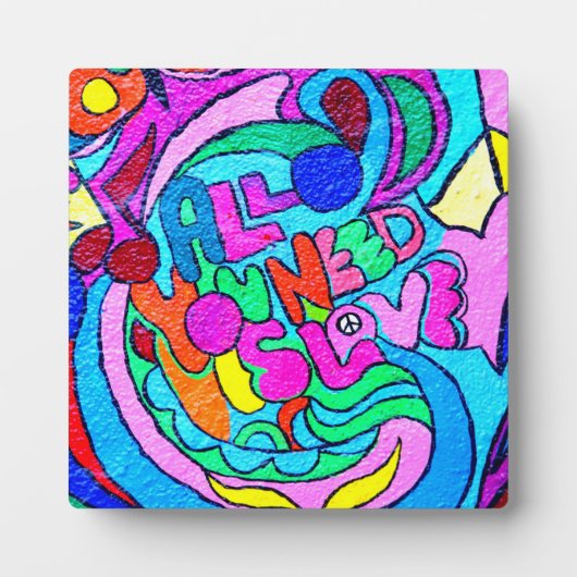 Plaque Photo hippie amour super (Devant)