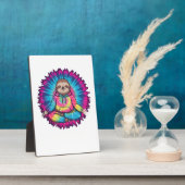 Plaque Photo Hippie Sloth Peace Sign Tie-Dy (Côté)