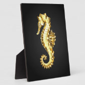 Plaque Photo Hippocampe Polygonal Or (Côté)