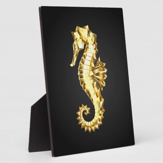 Plaque Photo Hippocampe Polygonal Or (Côté)