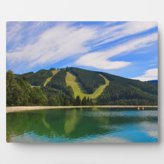 Plaque Photo Hirschenkogel en été - Réflexions sur l'eau (Devant)