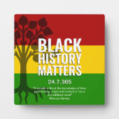 Plaque Photo Histoire noire Marcus Garvey Citation BHM (Devant)