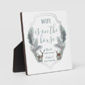 Plaque Photo Hiver Deer WiFi Sur La Maison Invité (Recto)