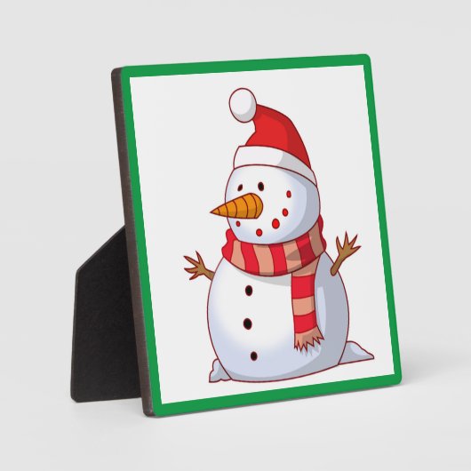 PLAQUE PHOTO HIVER SNOWMAN (Recto)