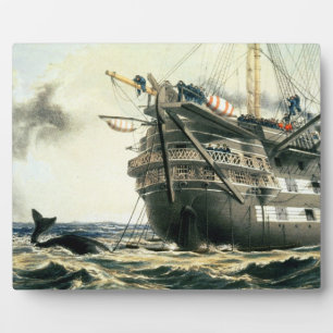 Plaque Photo HMS Agamemnon laying the original Atlantic Cable,