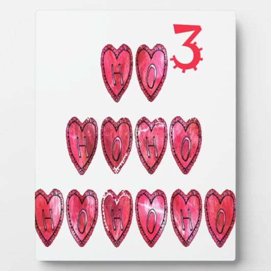 Plaque Photo Ho Ho Ho Collection Coeurs. (Devant)