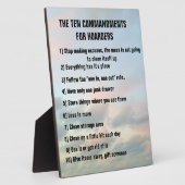PLAQUE PHOTO HOARDERS DIX COMMANDEMENTS (Côté)