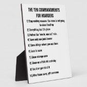 PLAQUE PHOTO HOARDERS DIX COMMANDEMENTS (Côté)