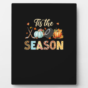 Plaque Photo Hockey Tis Saison Citrouille Automne Automne Thank