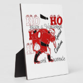 Plaque Photo HOHOHO Avoir un merveilleux Noël avec gratitude (Côté)