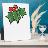 Plaque Photo Holly Feuilles, Holly baies, fun vacances botaniqu (Côté)