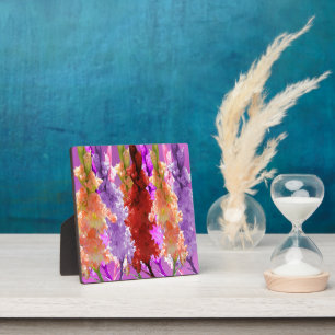 Plaque Photo Hollyhock Elegance,