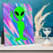 Plaque Photo Hologramme alien (Côté)