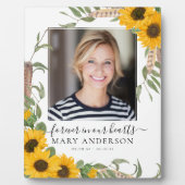 Plaque Photo Hommage au Mémorial des Tournesols (Devant)