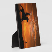 Plaque Photo Hommage commémoratif Cowboy Spirituel (Côté)