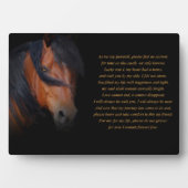Plaque Photo Hommage commémoratif du cheval avec un poème spiri (Devant)