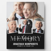 Plaque Photo Hommage commémoratif élégant de 4 photos (Devant)