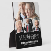Plaque Photo Hommage commémoratif élégant de 4 photos (Côté)