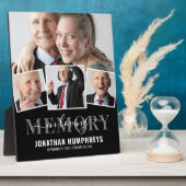 Plaque Photo Hommage commémoratif élégant de 4 photos (Côté)