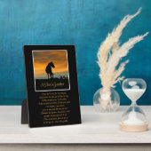 Plaque Photo Hommage Horse Memorial Beau poème (Côté)