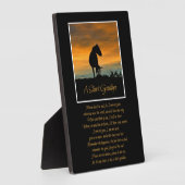 Plaque Photo Hommage Horse Memorial Beau poème (Côté)